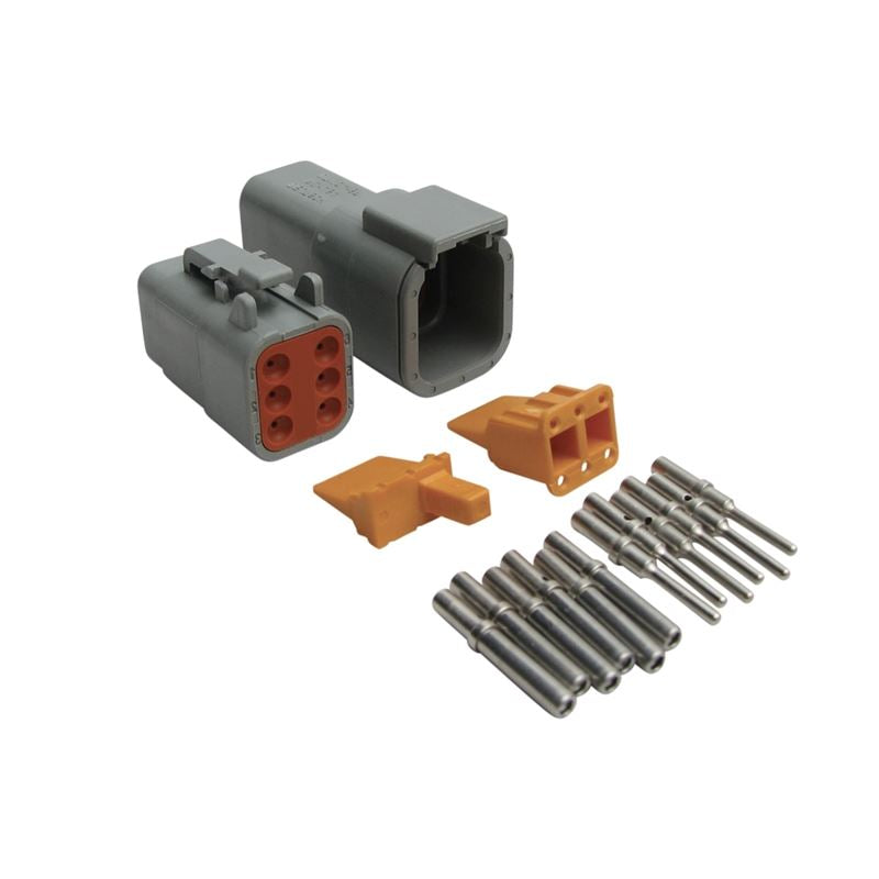 Haltech Plug and Pins Only - Matching Set Deutsch DTM-6 Connectors (7.5 Amp) (HT-031015)