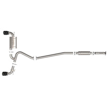 Load image into Gallery viewer, Takeda 3 IN 304 Stainless Steel Cat-Back Exhaust w/ Black Tips (49-37033-B)