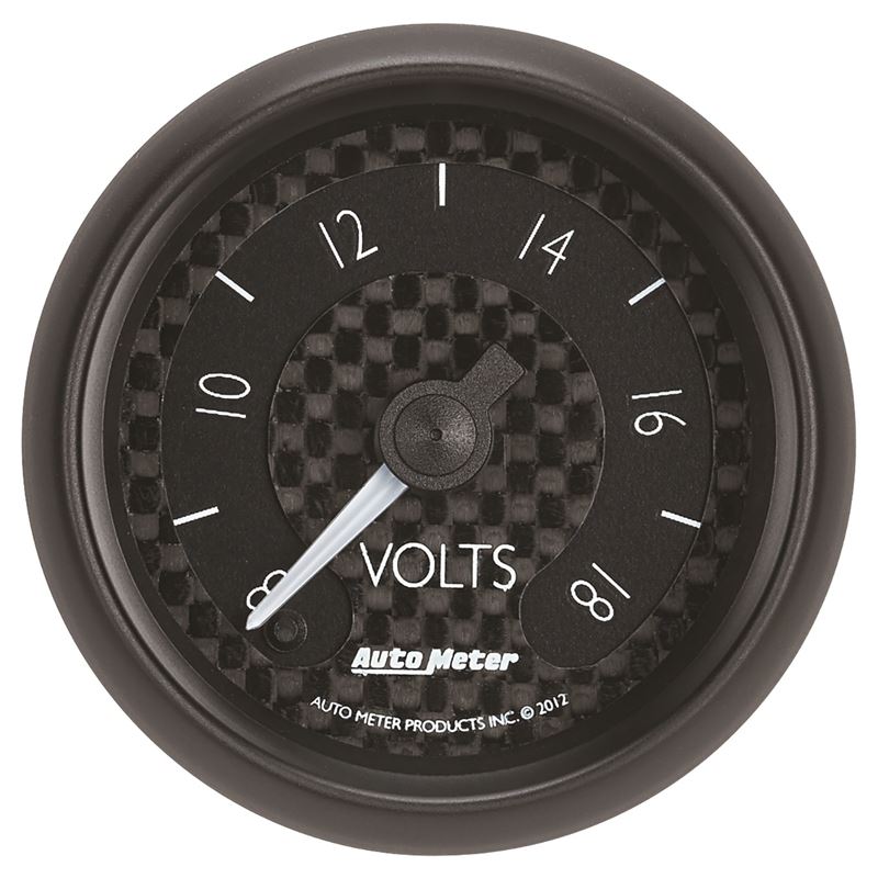 AutoMeter GT Series 52mm Full Sweep Electronic 8-18 Volts Voltmeter (8091)