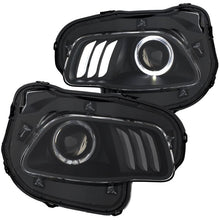 Load image into Gallery viewer, ANZO USA 2014-2016 Jeep Cherokee Projector Headlights Black clear w/ white and Red (111353)