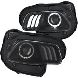 ANZO USA 2014-2016 Jeep Cherokee Projector Headlights Black clear w/ white and Red (111353)