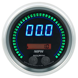 AutoMeter 85.7mm Black Switchable 260 MPH / 260 KM/H Speedometer Cobalt Elite Digital Gauge (6789-CB)