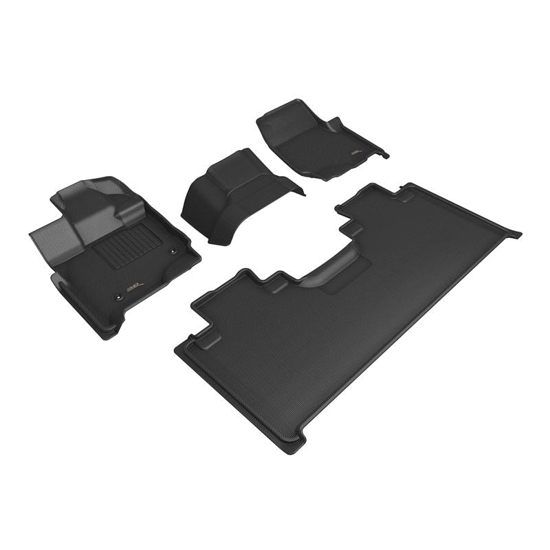 3D Maxpider FORD F-150 SUPERCAB 2015-2024 BENCH SEAT, KAGU BLACK R1 R2 (VINYL FLOORS) (L1FR16801509)