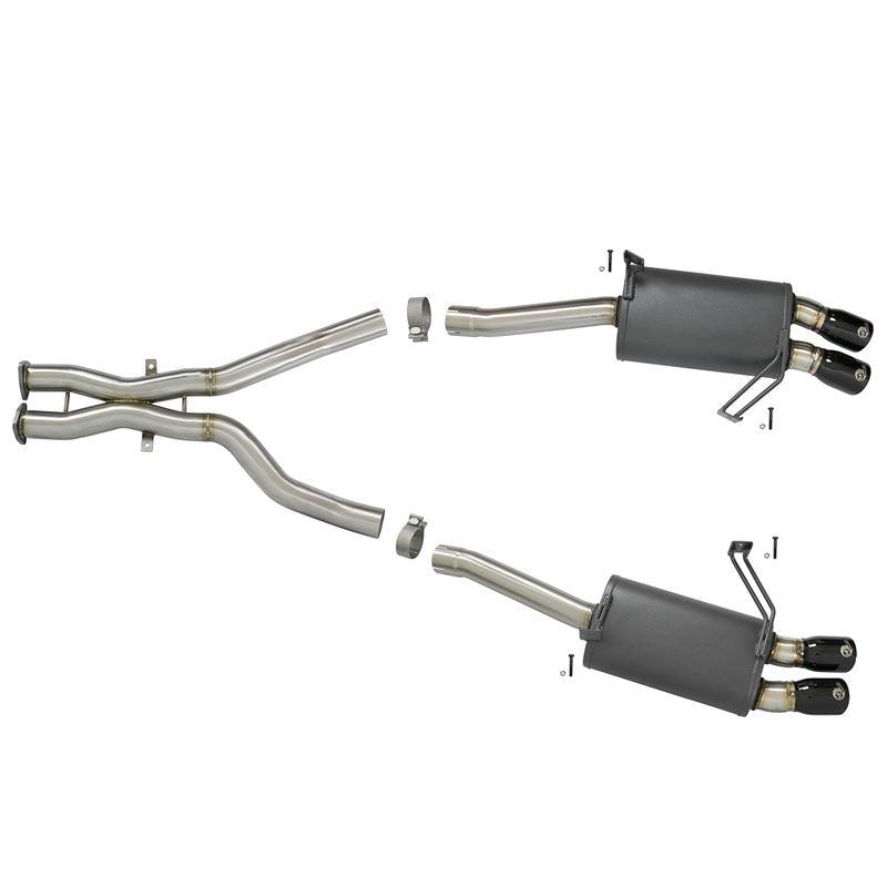 aFe MACH Force-Xp 2-1/2 in 304 Stainless Steel Cat-Back Exhaust w/Black Tips (49-36339-B)