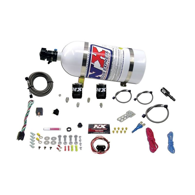 Nitrous Express Dodge Hemi/SRT8 Single Nozzle Fly By Wire Nitrous Kit (35-150HP) w/10lb Bottle (20918-10)