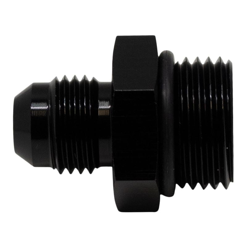 DeatschWerks 8AN ORB Male to 6AN Male Flare Adapter (Incl O-Ring) - Anodized Matte Black(6-02-0401-B)