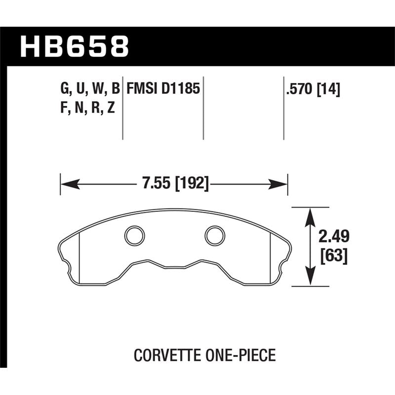 Hawk Performance Performance Ceramic Brake Pads (HB658Z.570)