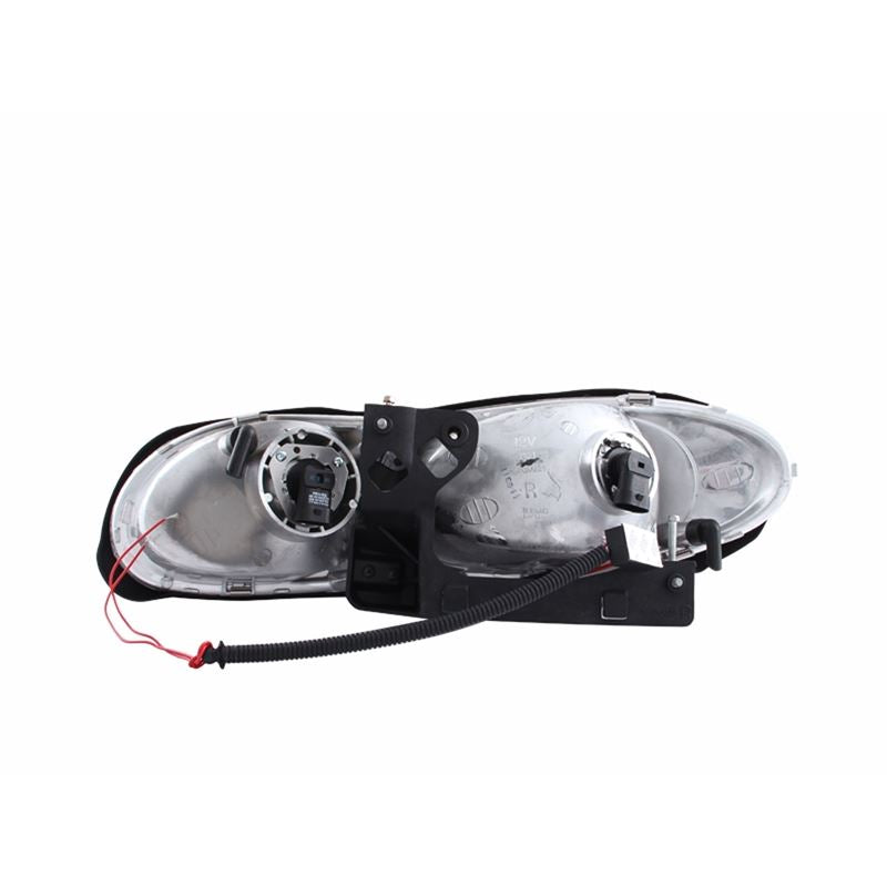 ANZO USA 1998-2002 Chevrolet Camaro Crystal Headlights w/ Halo Black (121024)