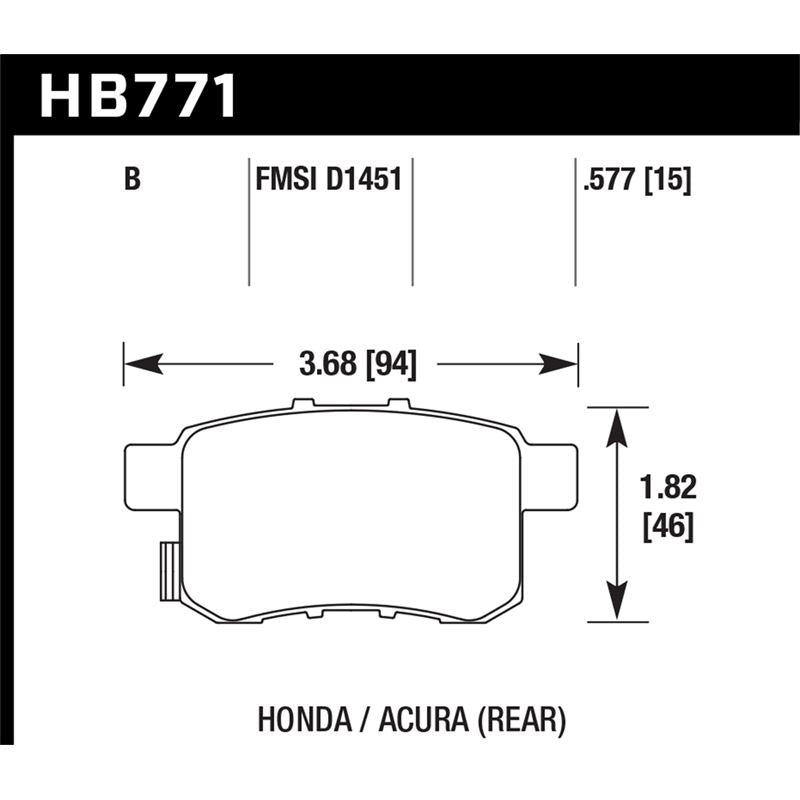 Hawk Performance HPS 5.0 Brake Pads (HB771B.597)