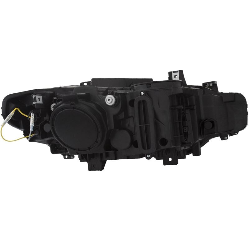 ANZO USA 2012-2015 BMW 3 Series Projector Headlights w/ U-Bar Black (HID Compatible) (121506)