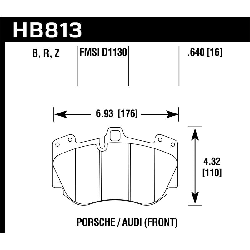 Hawk Performance Performance Ceramic Brake Pads (HB813Z.640)