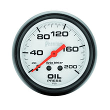 Load image into Gallery viewer, AutoMeter Phantom 66.7mm 0-200 PSI Mechanical Oil Pressure Gauge (5822)