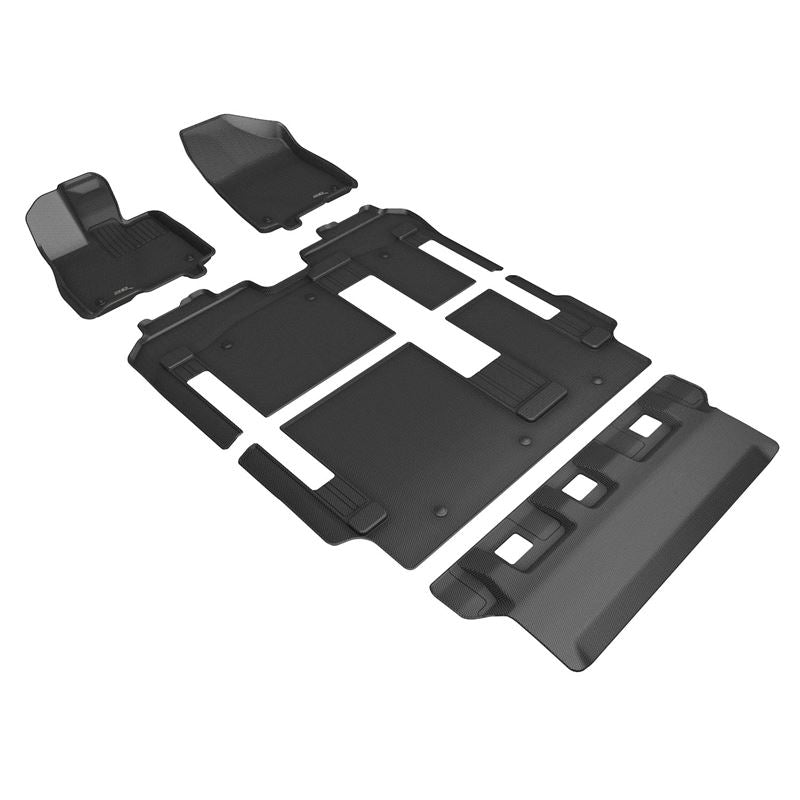 3D Maxpider KAGU Floor Mat, BLACK, 1ST ROW/2ND ROW/3RD ROW (L1TY27201509)