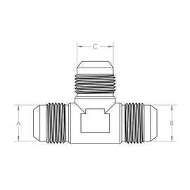 HPS Male AN Flare Tee Adapter (AN824-6)