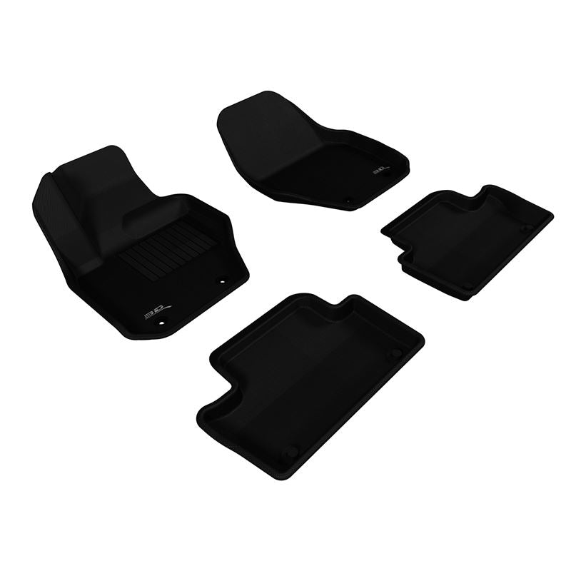 3D Maxpider KAGU Floor Mat, BLACK, 1ST ROW/2ND ROW (L1VV01501509)