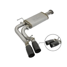 Load image into Gallery viewer, aFe Rebel Series 3 IN Cat-Back Exhaust System w/ Dual Mid-Side Exit Black Tips (49-46032-B)