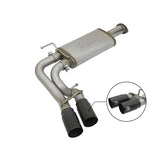 aFe Rebel Series 3 IN Cat-Back Exhaust System w/ Dual Mid-Side Exit Black Tips (49-46032-B)