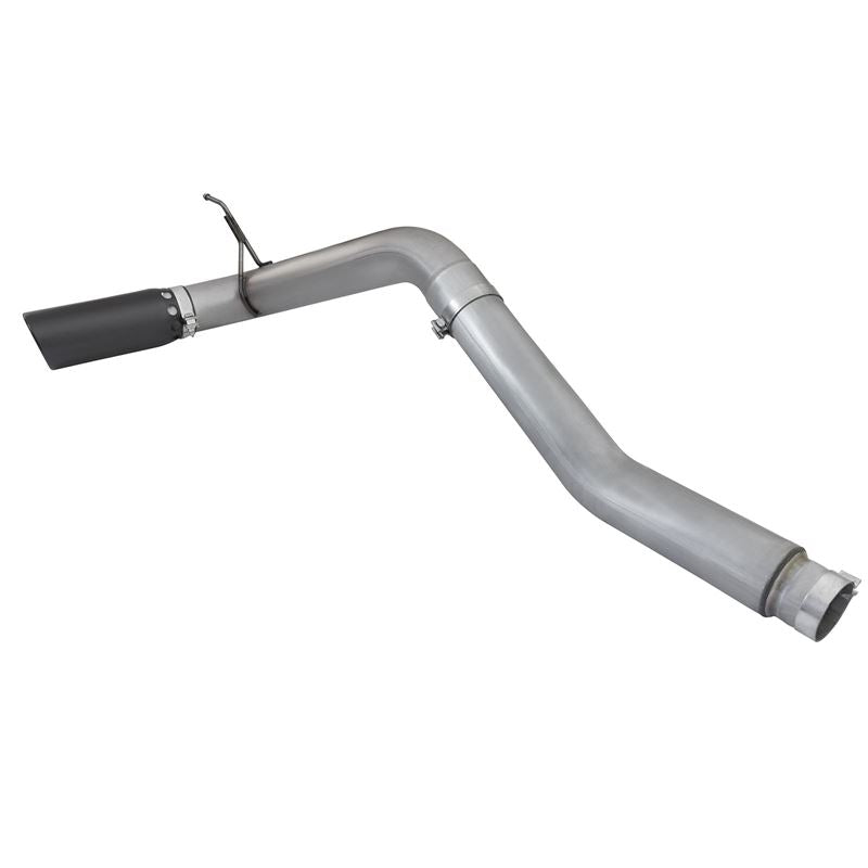 aFe Large Bore-HD 5 IN DPF-Back Stainless Steel Exhaust System w/Black Tip (49-46112-B)