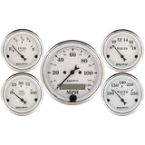 AutoMeter Old Tyme White 5 Piece Kit (Elec Speed/Elec Oil Press/Water Temp/Volt/Fuel Level) In-Dash (1602)