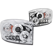 Load image into Gallery viewer, ANZO USA 2006-2008 Dodge Ram 1500 Projector Headlights w/ Halo Chrome (111210)