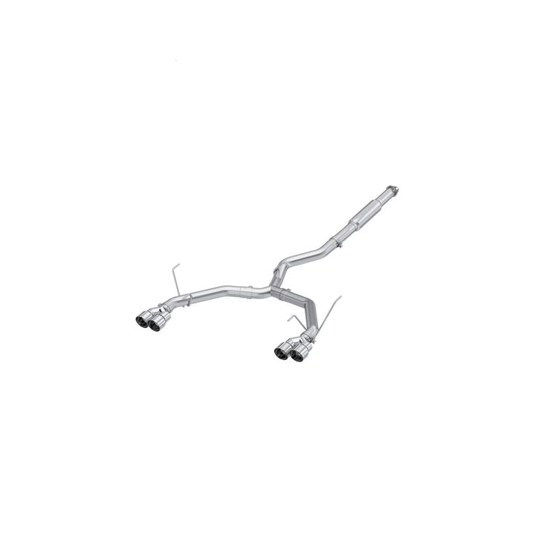 MBRP Exhaust 3" Cat Back, Dual Split Rear,with Tips T304 Race Version (S4808304)