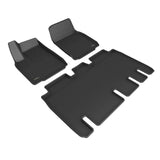 3D Maxpider 22-23 Tesla Model X Full Set Floormats - Black (L1TL04601509)