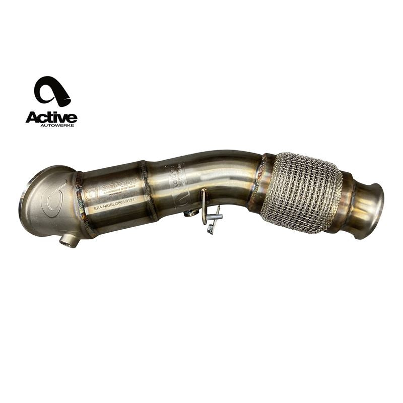 Active Autowerke B46 A90/A91 Downpipe w GESI G - Sport Cat (11-566)