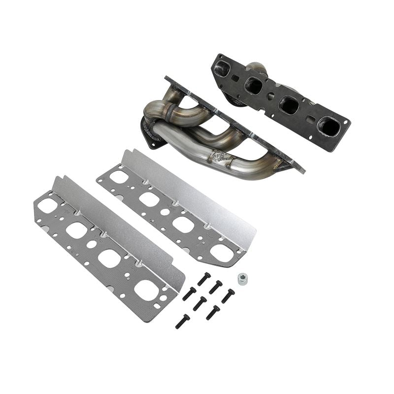 aFe Twisted Steel 304 Stainless Steel Shorty Header (48-32021)