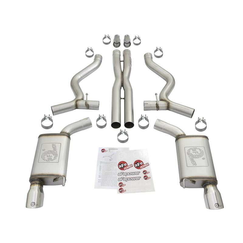 aFe MACH Force-Xp 3 IN 304 Stainless Steel Cat-Back Exhaust System w/Polished Tip (49-33072-1P)