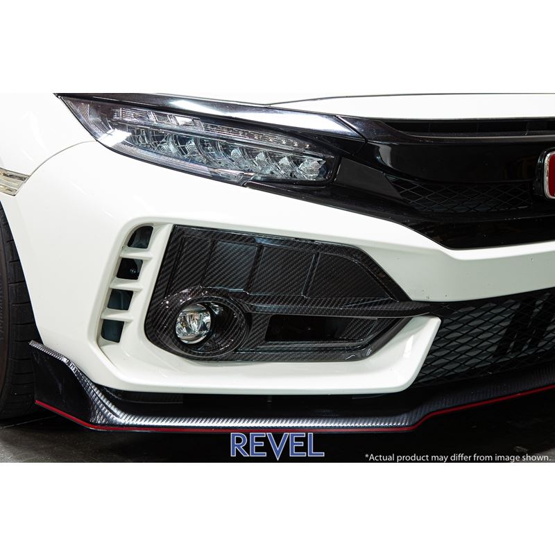 Revel GT Dry Carbon Front Fog Light Covers for Honda Civic Type-R (1TR4GT0AH13)