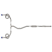 Load image into Gallery viewer, Takeda 2-1/2 IN to 3 IN 304 Stainless Steel Cat-Back Exhaust w/ Blue Flame Tip (49-36630-L)