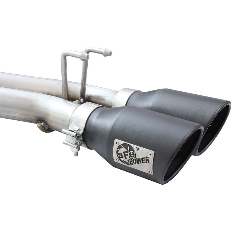 aFe Rebel Series 2-1/2 IN 409 Stainless Steel Cat-Back Exhaust System w/Black Tip (49-48054-B)