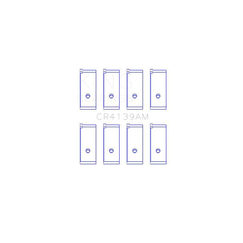 King Engine Bearings Connecting Rod Bearing Set for 1981-1986 Honda Civic (CR4139AM0.25)