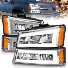 Load image into Gallery viewer, ANZO USA Crystal Headlight Set for 2003-2006 Chevrolet Avalanche 1500 (111502)