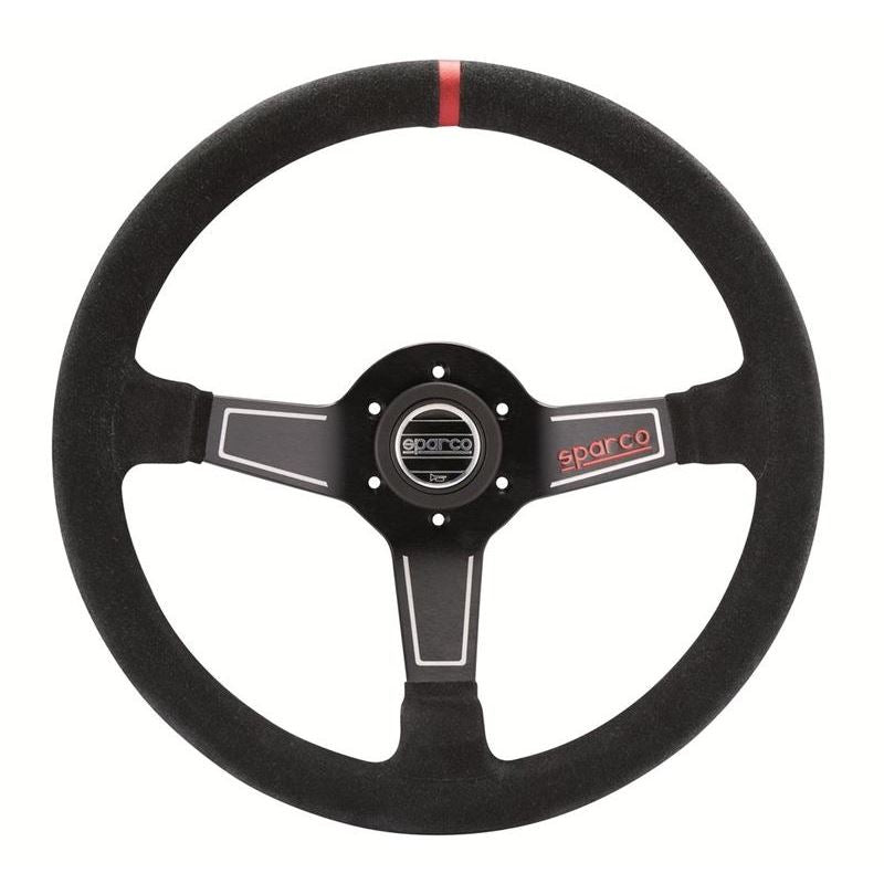 Sparco L575 Racing Steering Wheel, Black Suede (015L750SC)