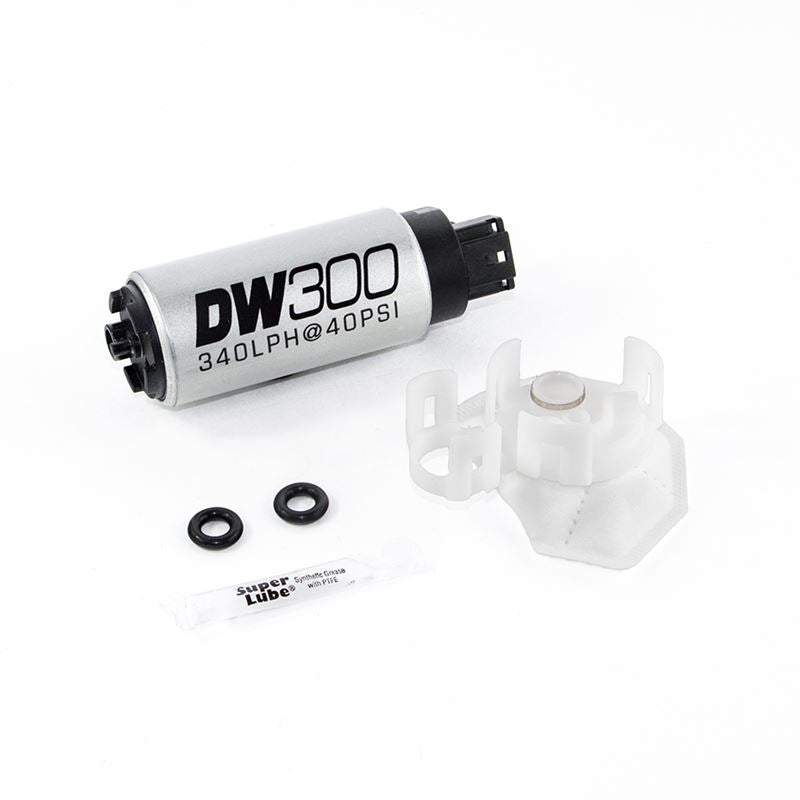 Deatschwerks DW300C 340lph compact fuel pump w/o mounting clips w /Install Kit (9-307-1026)