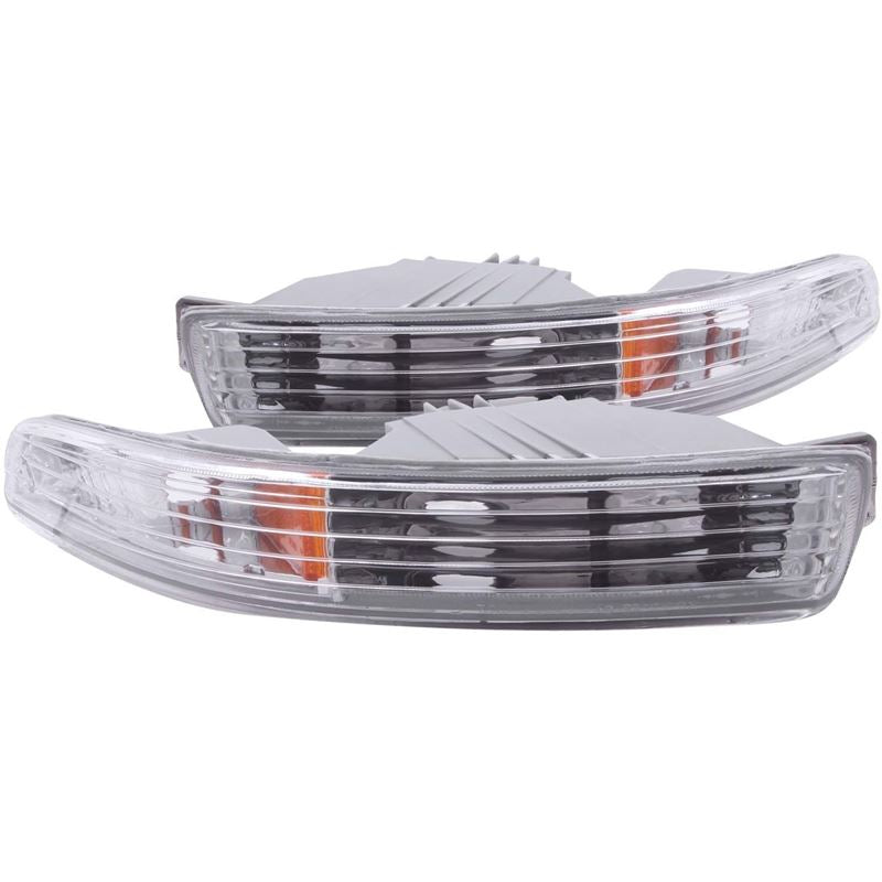 ANZO USA 1994-1997 Acura Integra Euro Parking Lights Chrome w/ Amber Reflector (511020)