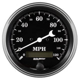 AutoMeter Auto Meter Gauge Speedo. 3 3/8in 120mph Elec. Prog. w/ LCD Odo Old Tyme Black (1780)