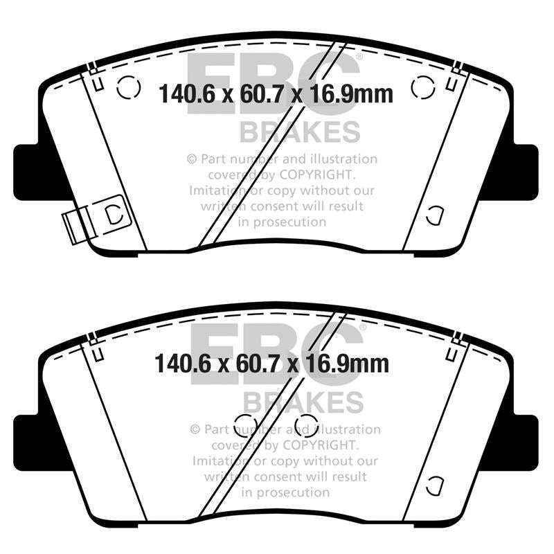 EBC Greenstuff 2000 Series Sport Brake Pads (DP22358)