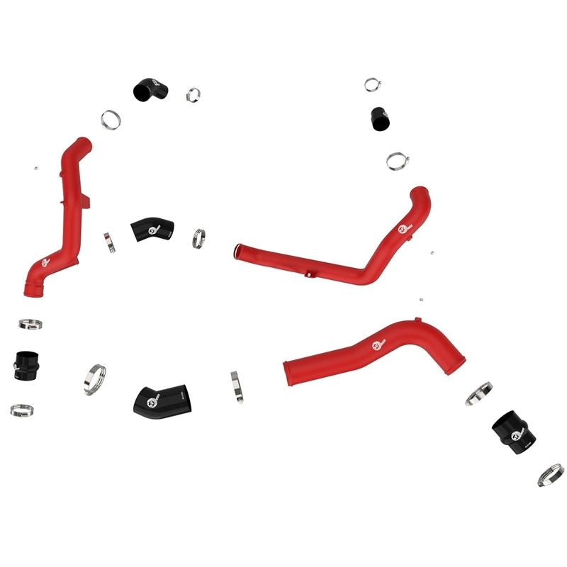 aFe BladeRunner Aluminum Hot and Cold Charge Pipe Kit - Red for 22-23 Ford Explorer (46-20674-R)