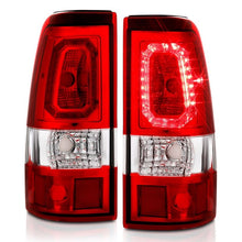 Load image into Gallery viewer, ANZO USA Tail Light Assembly, LED, Red/Clear Lens, Chrome Housing, Pair, (311326)