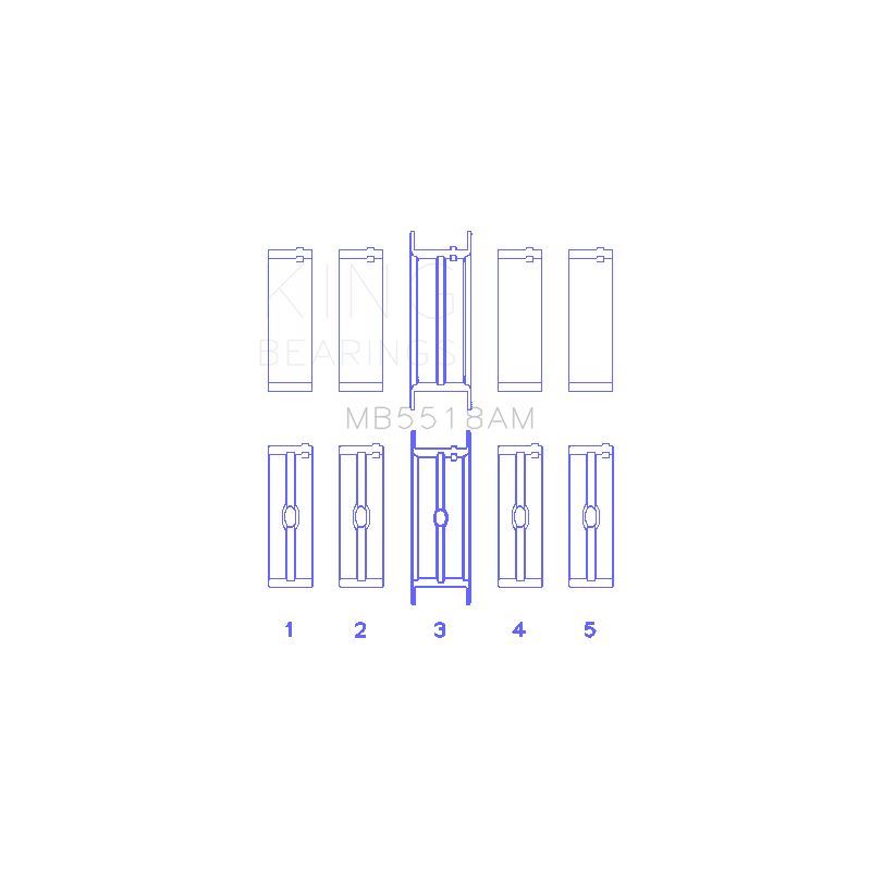 King Engine Bearings Main Bearing Set for 1971-1974 American Motors Matador (MB5518AM 010)