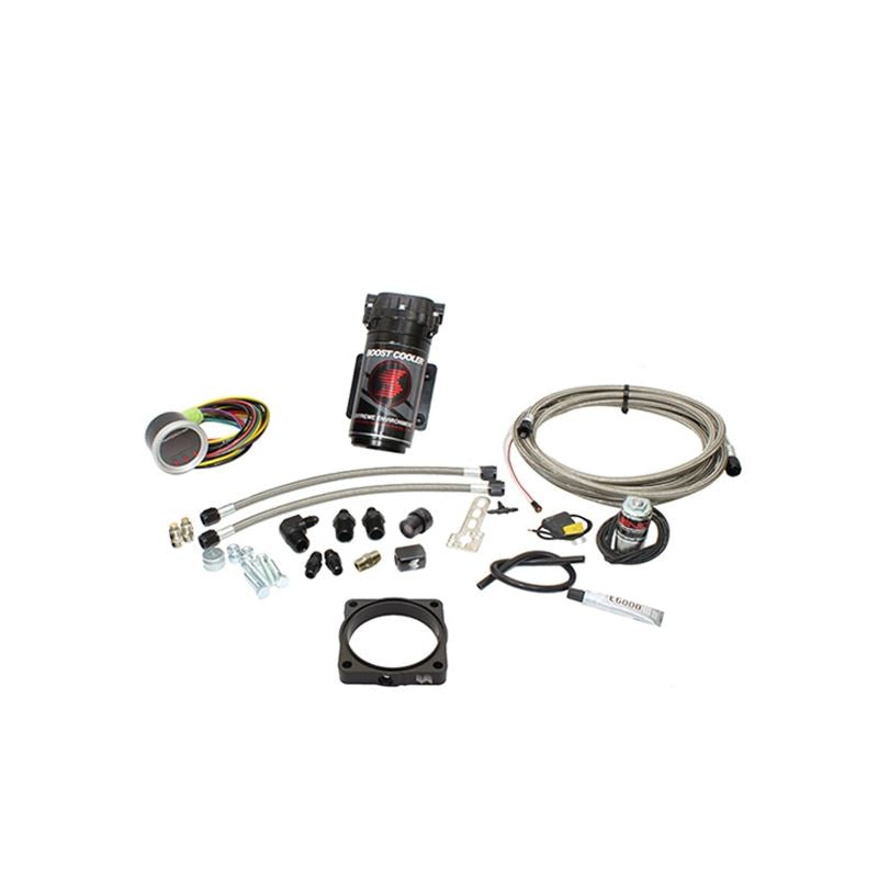 Snow Performance 08+ Charger Stg 2 Boost Cooler F/I Water Injection Kit (SS Brded Line/4AN) w/o Tank (SNO-2170-BRD-T)