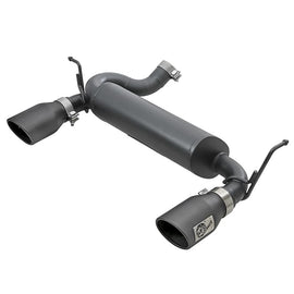 aFe Rebel Series 2-1/2 IN 409 Stainless Steel Axle-Back Exhaust System w/ Black Tips (49-48061-B)