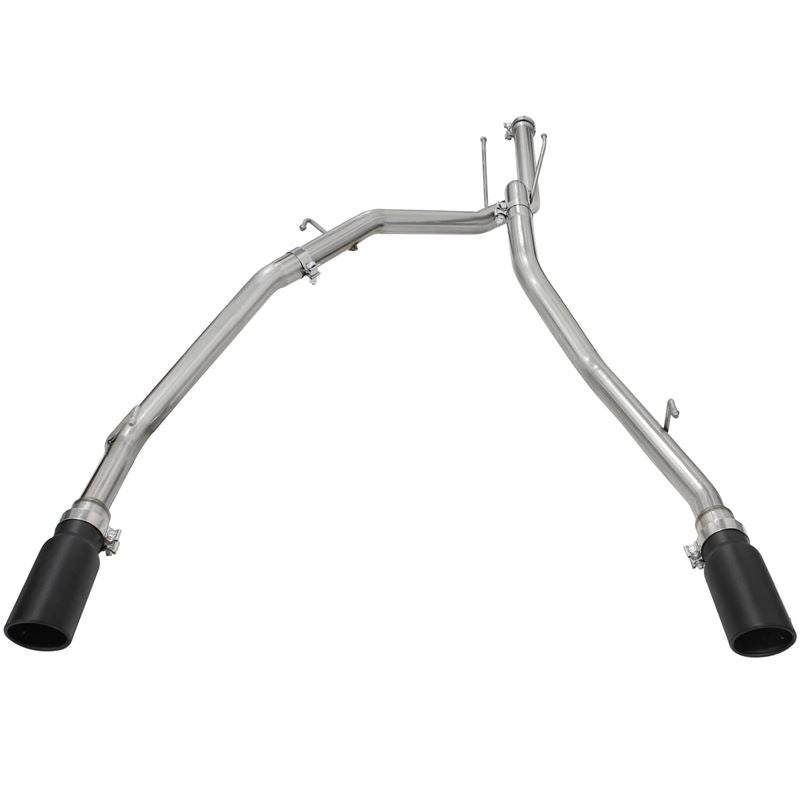 aFe Large Bore-HD 2-1/2in 409 Stainless Steel DPF-Back Exhaust System w/Black Tip (49-42041-B)