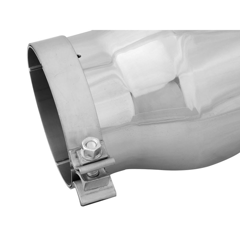 aFe MACH Force-Xp 304 Stainless Steel Clamp-on Exhaust Tip Polished Left Side Exit (49T50702-P15)