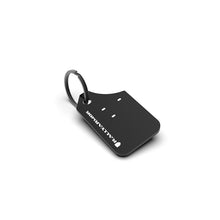 Load image into Gallery viewer, Rally Armor Mini UR Mud Flap Keychain Black w/ White Logo (RAKEYCHAIN)