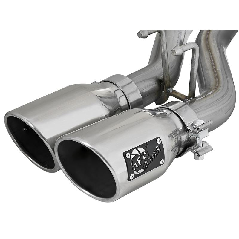 aFe Rebel Series 2-1/2 IN 409 Stainless Steel Cat-Back Exhaust System w/Polished Tip (49-48054-P)