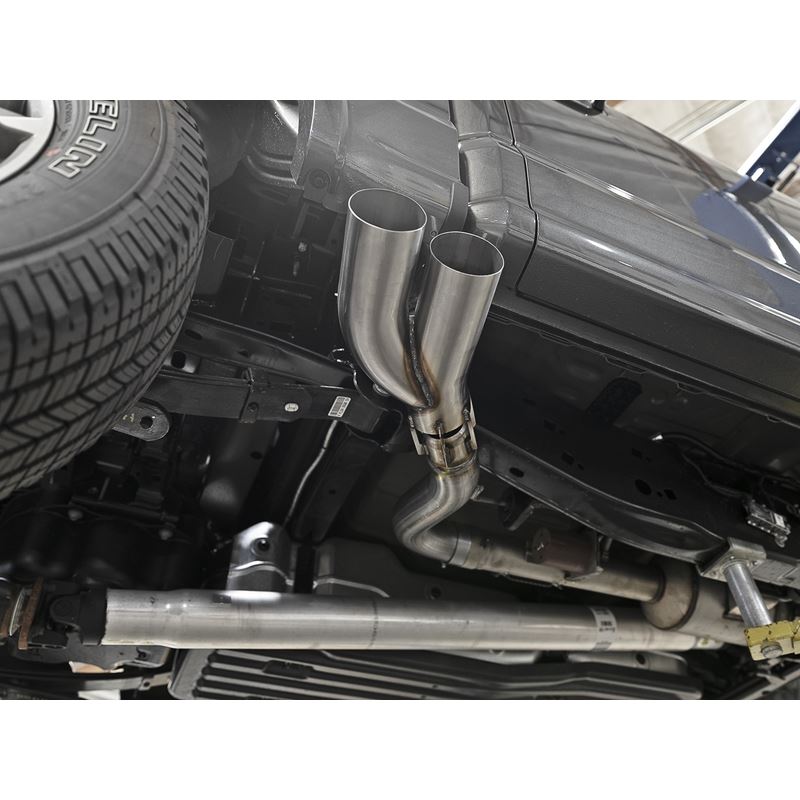 aFe Rebel 409 Stainless Steel DPF-Back Exhaust System w/ Dual Brushed Tips (49-43108-H)