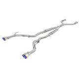 Takeda 2-1/2 IN 304 Stainless Steel Cat-Back Exhaust System w/ Blue Flame Tips (49-36132NM-L)